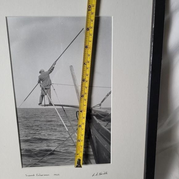 Original Framed Photograph by JJ Knickle titled  "Sword Fisherman" 1922 Signed - Picture 6 of 11